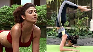 Shilpa Shettys Quick Fix Yoga  Shilpa Shetty Hot Yoga 2018  BollywoodGossip Studio [upl. by Esorlatsyrc]