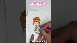 Coloring of Endora from the Bewitched Bewildered amp Bothered Stamp Set cardmakingtechniques copic [upl. by Root]