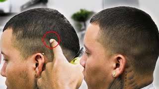 EL CORTE MÁS FÁCIL PARA APRENDER A CORTAR CABELLO  COMO HACER UN DESVANECIDO CON LA GUIA 1 [upl. by Lexerd937]