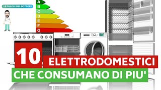 10 ELETTRODOMESTICI CHE CONSUMANO DI PIU e che abbiamo a casa  COSTI E CONSUMI [upl. by Ihcelek493]