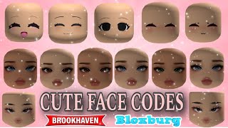 cute face codes for bloxburg  berry avenue and brookhaven in roblox [upl. by Tad178]