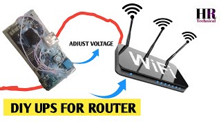 Auto Switching mini UPS Diyups for Router 2 Hours Backup [upl. by Dollie]