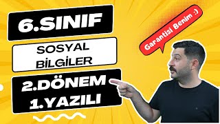 6 Sınıf Sosyal Bilgiler 2 Dönem 1 Yazılı 2024  Açık Uçlu Sorular [upl. by Atinele429]