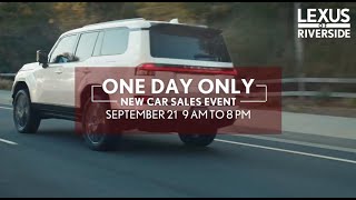 OneDayOnly New Car Sales Event at Lexus of Riverside [upl. by Araccat]