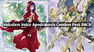 Voiceless Voice Apodrakosis Combos Post DBCB  YuGiOh  Edopro by Arslan [upl. by Wolfson]