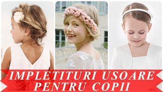 Modele de coafuri impletite pentru copii [upl. by Hnil]