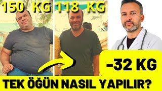 Tek Öğün Nasıl Yapılır 4 ayda 32 kg 💪 teköğün [upl. by Naujet204]