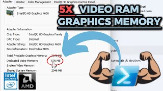 How to Increase VIDEO RAM GRAPHICS MEMORY with Intel HD Graphics AMD  Smoother HD Videos ampGameplay [upl. by Nhaj943]