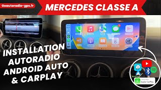 Installation écran avec CarPlay et Android auto Mercedes Classe A [upl. by Seabrook]