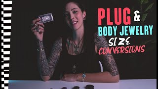 Plugs amp Body Jewelry Size Conversions  UrbanBodyJewelrycom [upl. by Aikenat124]