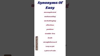 Synonyms of Easyenglish learnenglish synonyms shortsvideo [upl. by Demetra]