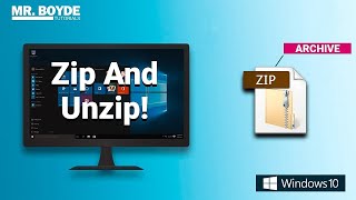 How to Zip And Unzip Files in Windows 10 [upl. by Nirra]