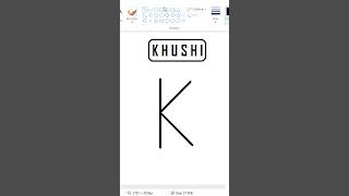 Khushi Name Logo ✍️😍 namelogo logoart khushi mspaint creative shorts [upl. by Gudrin]