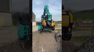 Screening bucket demo in style robustrack construction screeningmachine excavator [upl. by Otnicaj]