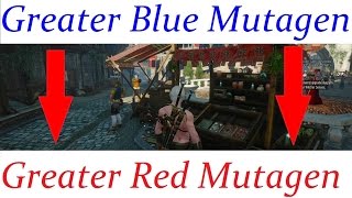 Witcher 3 DLC  TRANSFORM GREATER BLUE INTO GREATER RED MUTAGENS [upl. by Bander768]