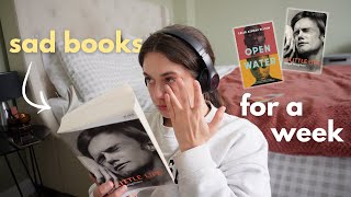 reading sad books for a week 🥲📚 spoiler free reading vlog  literary fiction [upl. by Nerhe]