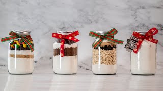 4 Cookies in a Jar Recipes  Perfect DIY Gift [upl. by Olfe]