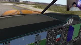 Pilot POV L52  KSBP VFR DA50 [upl. by Natalina]