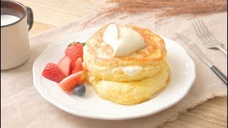 ふわしゅわっ♡リコッタパンケーキRicotta Cheese Pancakeamp kitchen  アンドキッチン [upl. by Leamsi]