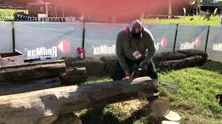 running the Redmax GZ7100 chainsaw GIEExpo 2018 [upl. by Rovner]