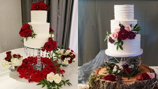 Wedding  Birthday Cake Decorations ideas treanding cake designs [upl. by Nevets]