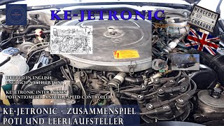 KEJetronic Interaction Potentiometer and idle speed controller  shown on Mercedes R107 560SL DIY [upl. by Sinnek]