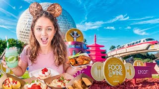 Epcot Food and Wine Festival Food VLOG [upl. by Aniuqahs224]