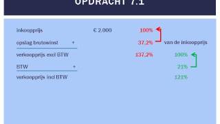 Brutowinstopslag  berekenen van de verkoopprijs MampO havovwo [upl. by Dusza]