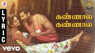 Kanala kanala lyric song  hiphop tamizha  Thani oruvan [upl. by Ahtael]