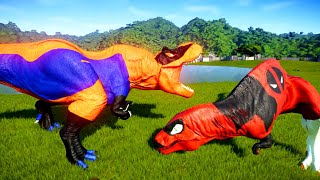 Jurassic World Dominion 2024  Evolution of Deadpool Acrocanthosaurus vs Wolverine Tyrannosaurus Rex [upl. by Buchalter]