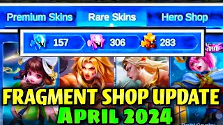 FRAGMENT SHOP APRIL 2024 UPDATE🌸  WHICH SKINS amp WHICH HEROES🤔 [upl. by Eniotna]