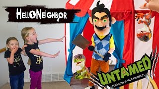 Hello Neighbor in Real Life UNTAMED Fingerlings Dinosaurs Scavenger Hunt [upl. by Netsew501]