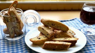 CANTUCCI Italian Almond Biscuits to eat together with the wine how to make it [upl. by Litnahc25]