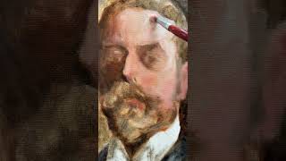 Starting a portrait after John Singer Sargent portraitpainting oilpainting painting realism [upl. by Yderf]