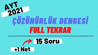 Çözünürlük Dengesi  Soru Çözümü  Kimya Full Tekrar  AYT [upl. by Naillimxam]