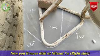 Nilesat at 7w easy and simple dish antenna setting on 2 feet dish antenna [upl. by Trstram]