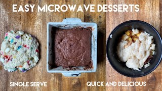 4 Microwave Dessert Recipes…single serve anyone can make at home [upl. by Vedis]