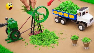 Diy diorama making mini grass chopping machine science project SanCreator1 [upl. by Ardnait]