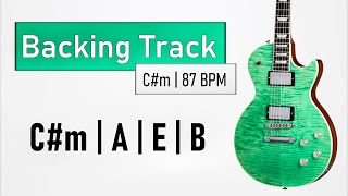 Rock Pop BACKING TRACK C Minor  Cm A E B  87 BPM  Guitar Backing Track [upl. by Ikaz504]