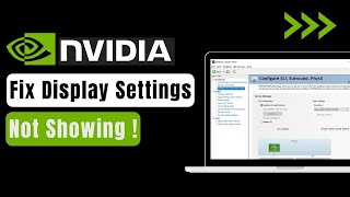 Display Settings Not Showing Nvidia Control Panel [upl. by Arda]