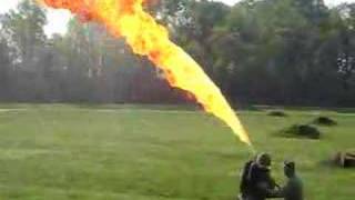 US Marine Corps Flamethrower Demonstration [upl. by Anazus]