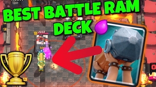 Clash Royale  NEW BEST BATTLE RAM CARD DECK OP  STRATEGY BATTLE RAM  ELITE BARBARIAN [upl. by Amimej]