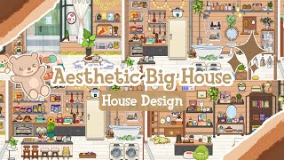 Miga World Aesthetic Big House Design 🧺🧸  Miga Town  TocaBoca [upl. by Nanon287]