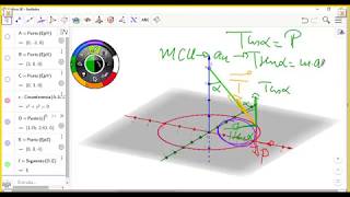 Péndulo cónico con Geogebra [upl. by Lolande]