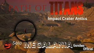 Path of Titans Official  Megalania Gameplay around IC Antics  PVP pathoftitans [upl. by Nilrah653]