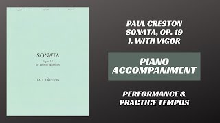 Paul Creston  Sonata Op 19 mvt I Piano Accompaniment [upl. by Rosalyn520]