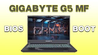 تعديل إعدادات البيوس و الإقلاع في لابتوب gigabyte g5 mf [upl. by Enenaj62]