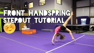 How to do a Front Handspring Stepout [upl. by Annodahs]