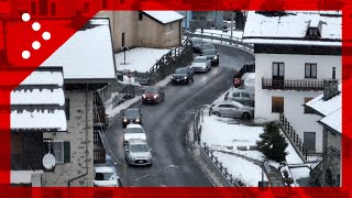 Maltempo riaperto per unora e mezza il passo del Foscagno la colonna di auto verso Livigno [upl. by Karin]