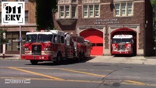 Hartford Fire Department Ladder 6 and Engine 1 Responding [upl. by Soisinoid815]